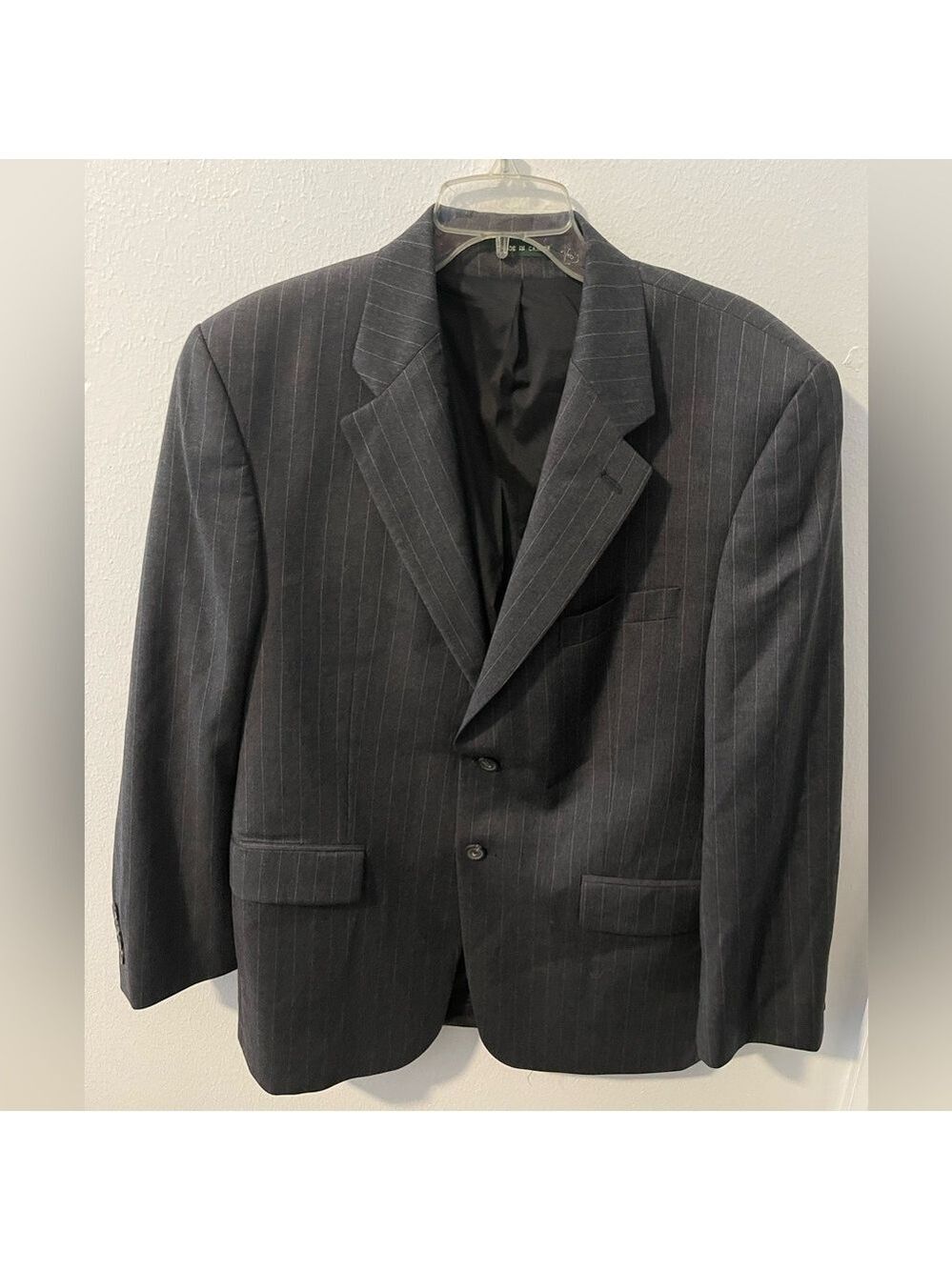 Lauren Ralph Lauren Mens 100% Wool Suit Jacket Blazer Size 40S Two Button Gray